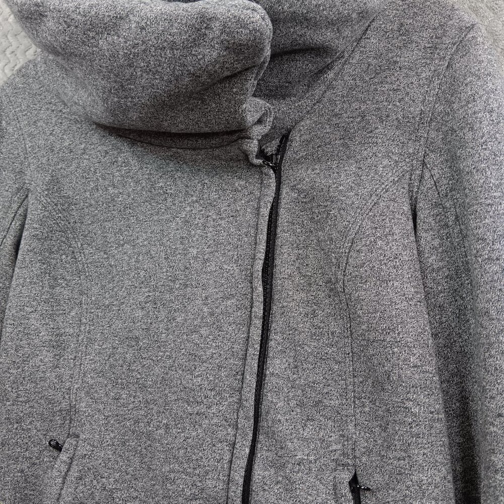 LULULEMON Karmacollected Jacket Heathered Speckled Black Women's 8 Zip Collared - Picture 6 of 12